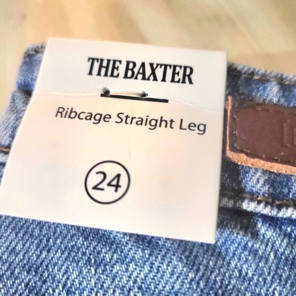 NWT BLANKNYC Baxter Ribcage Straight Leg Darkwash Denim Jean Sz 24 - Picture 9 of 10